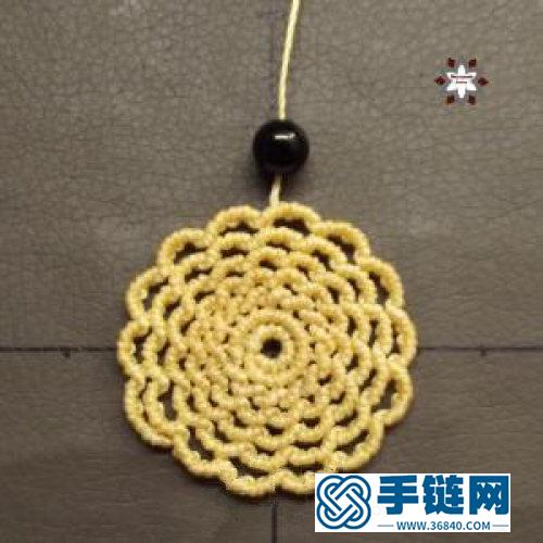 中國結蠟線瑪瑙珠花朵耳環