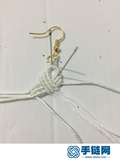 中國結玉線瑪瑙珠耳飾的詳細制作圖解