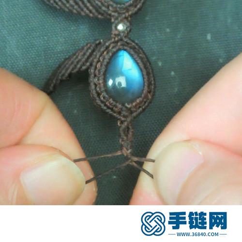 蠟線拉長水滴蝴蝶結的手鏈的詳細制作教程