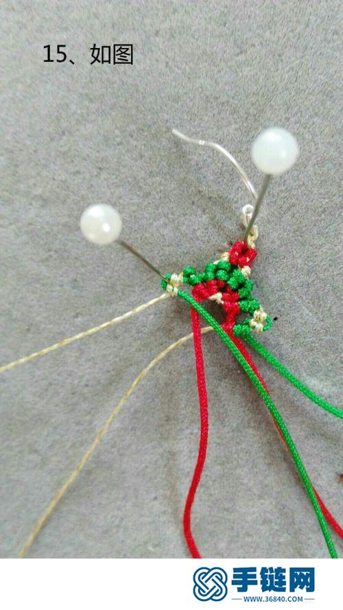 中國結(jié)蠟線大同玉銀耳環(huán)的制作方法
