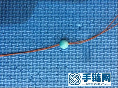 玉線繩編藍韻手鏈的詳細制作圖解
