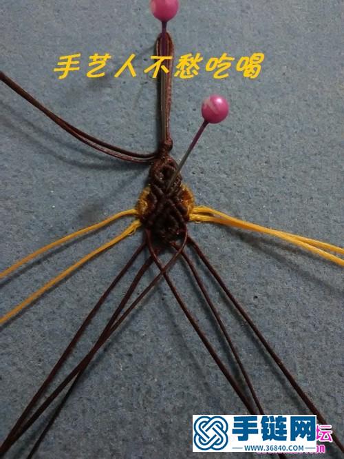 蠟線編織制作的瑪瑙平安扣掛飾教程