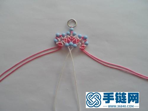 玉線串珠雪花小掛飾的詳細制作教程