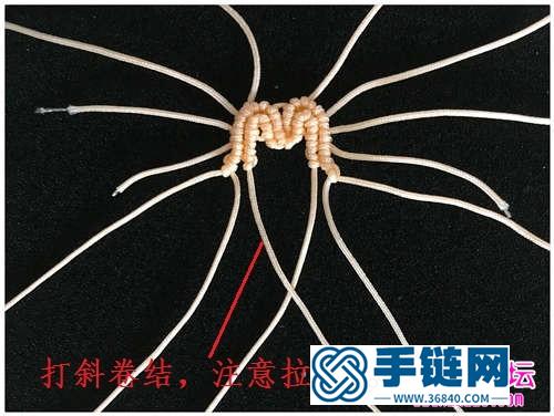 繩編小小愛心尾扣的編織教程