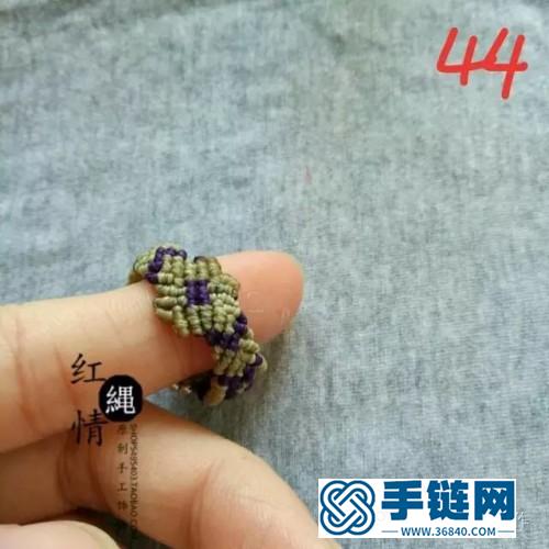 圓蠟繩編月光石銀珠星月戒的詳細(xì)編制教程