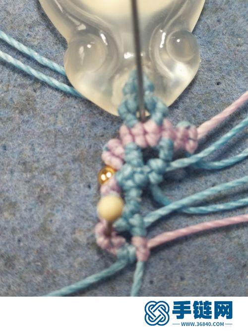 圓蠟紫藤花開有孔小吊墜的詳細(xì)制作圖解