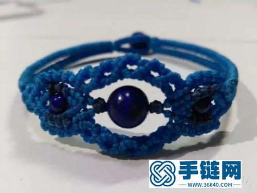 中國結青金石蠟線手繩的制作步驟