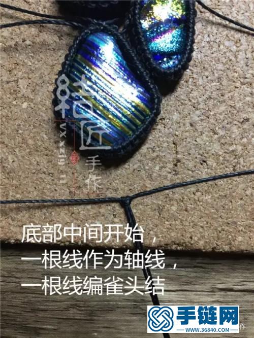 隨型小石頭簡單拼接款毛衣鏈的詳細制作圖解