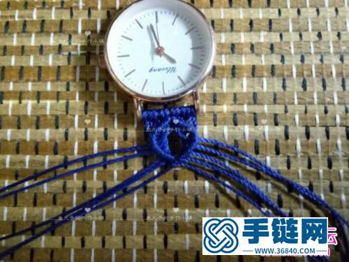 繩編藍(lán)色多瑙河手表帶的詳細(xì)編制教程