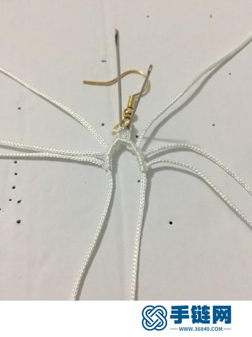 中國結玉線瑪瑙珠耳飾的詳細制作圖解