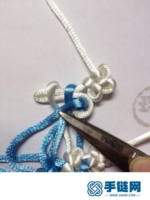 玉線繩編雪花書簽的詳細制作圖解