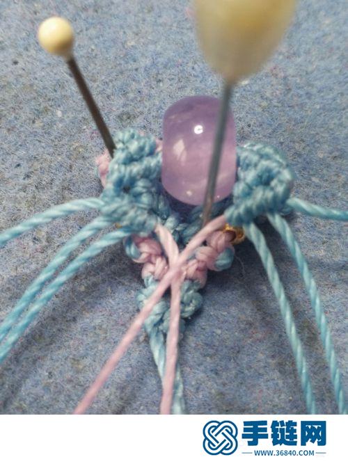 圓蠟紫藤花開有孔小吊墜的詳細(xì)制作圖解