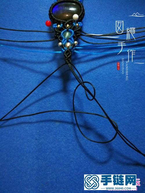 繩編蠟線包石手鏈的詳細編制教程