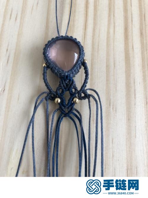 扁蠟粉晶包石項鏈的詳細制作圖解