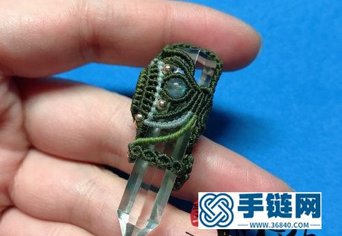 中國結白水晶柱項鏈吊墜的詳細制作圖解
