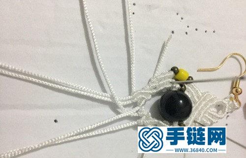 中國結玉線瑪瑙珠耳飾的詳細制作圖解