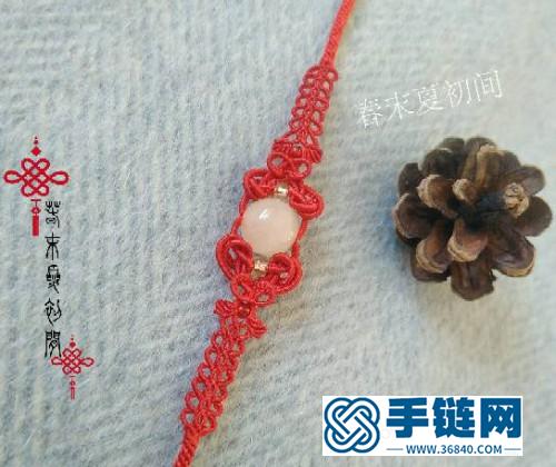 冰絲繡花線編串珠手鏈的詳細制作教程