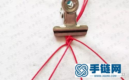 紅繩雙錢結銀珠手鏈的詳細編制教程