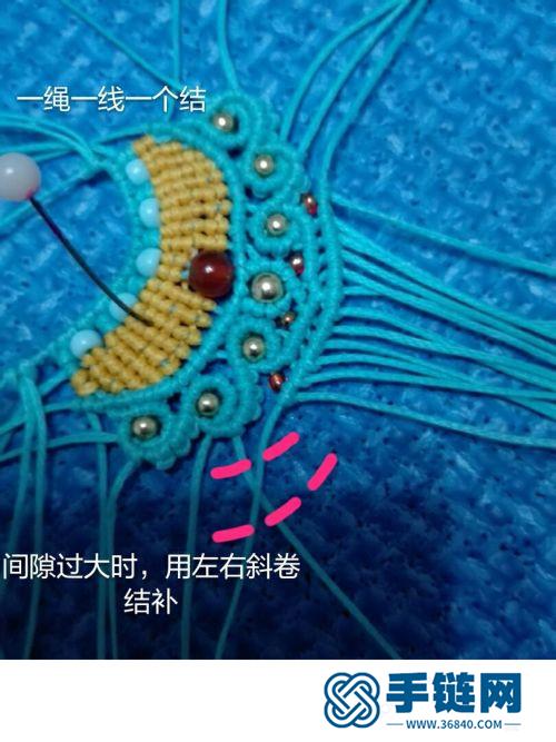 中國結南美蠟線才子帽的詳細制作方法