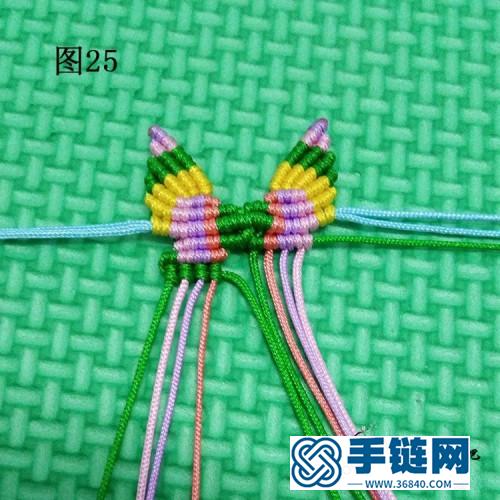蝴蝶手鏈的詳細編制方法