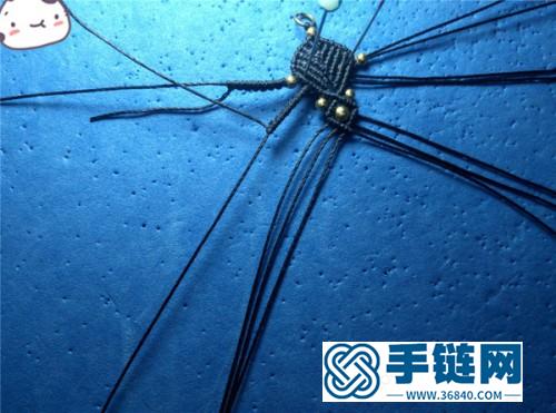 中國結唯美中國風銅珠耳環的制作圖解
