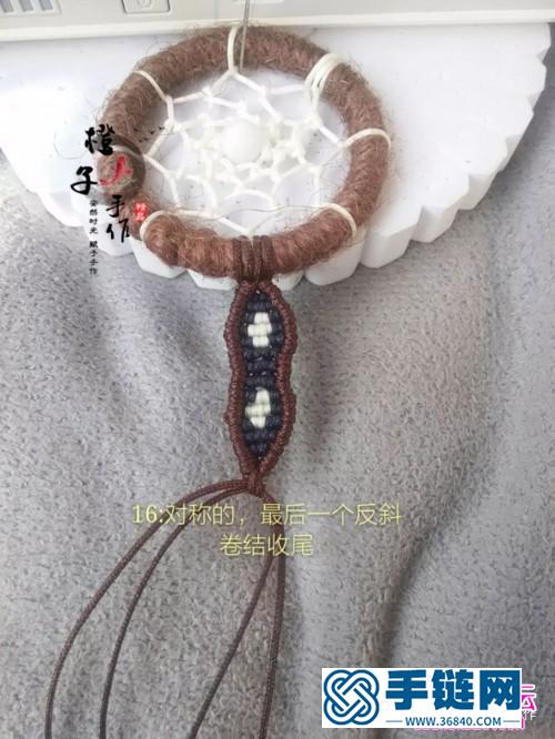玉線麻繩銀珠戀曲掛飾的詳細制作圖解