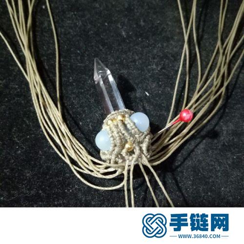 蠟線水晶六棱柱項鏈吊墜的詳細(xì)制作圖解