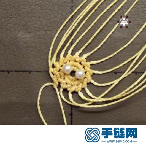 中國結蠟線瑪瑙珠花朵耳環