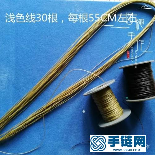 南美扁蠟線(xiàn)復(fù)古花紋手繩的詳細(xì)制作圖解