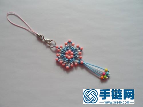 玉線(xiàn)串珠雪花小掛飾的詳細(xì)制作教程