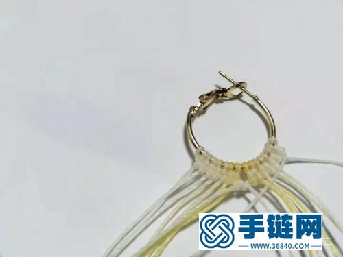溫玉斜卷結耳圈的詳細制作教程