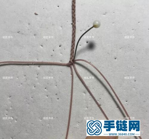 中國結扁蠟紫云母小清新手鏈花朵的詳細制作圖解
