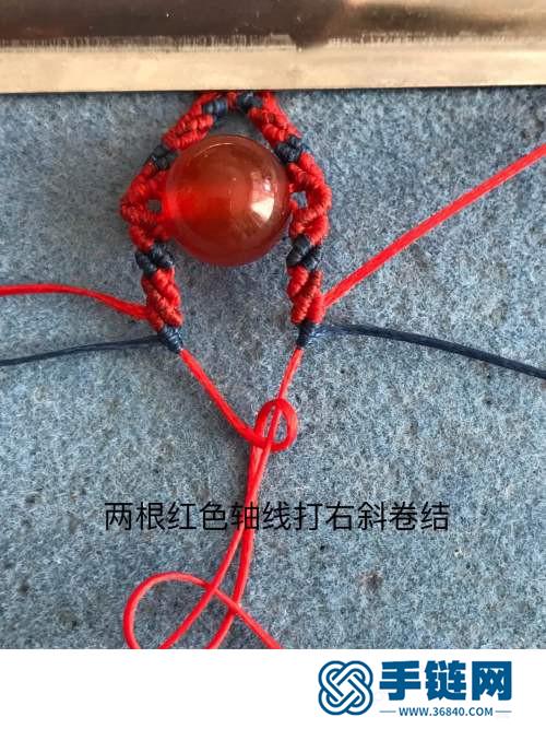 中國結瑪瑙珠蠟線手鏈的詳細制作圖解