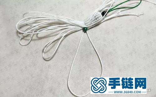 中國結迷你白菜手機掛件的編法步驟圖