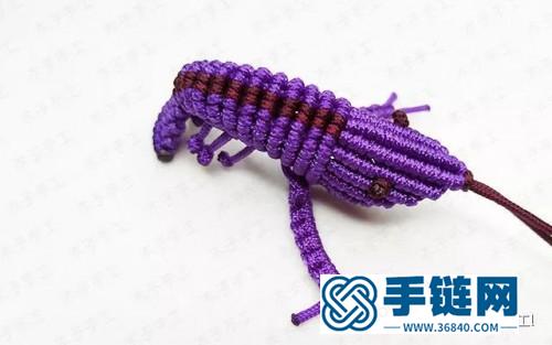 繩編小龍蝦掛飾的詳細制作教程