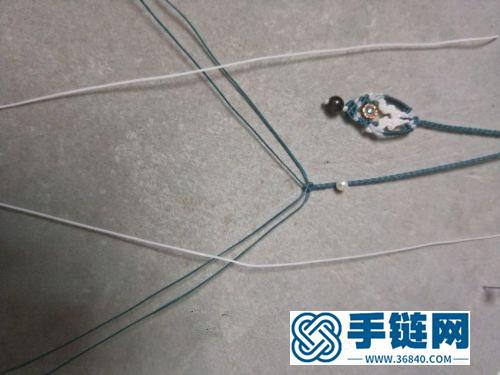 中國結扁蠟線項鏈扣頭的詳細編制方法
