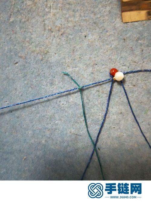 中國結蠟金線南紅珠蝴蝶小扣頭的詳細制作方法