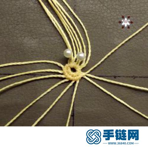 中國結蠟線瑪瑙珠花朵耳環