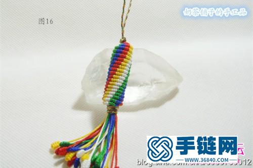 繩編多色轉經筒掛件的方法教程