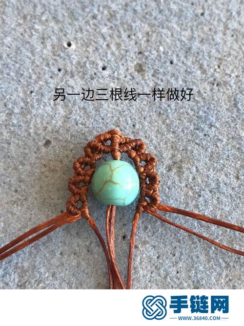中國結綠松石小花耳環的詳細制作圖解