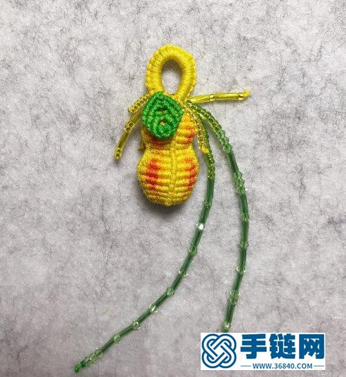 斜卷結(jié)立體串珠寶葫蘆掛件的詳細(xì)編制方法