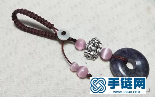 中國(guó)結(jié)平安扣鑰匙掛件的編法步驟圖