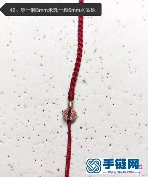 玉線繩編包寶石流蘇車掛的詳細制作圖解