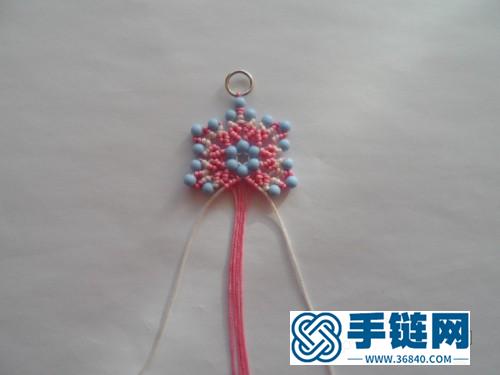 玉線串珠雪花小掛飾的詳細制作教程