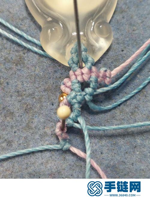 圓蠟紫藤花開有孔小吊墜的詳細(xì)制作圖解