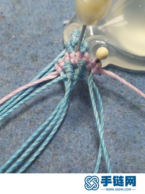 圓蠟紫藤花開有孔小吊墜的詳細(xì)制作圖解