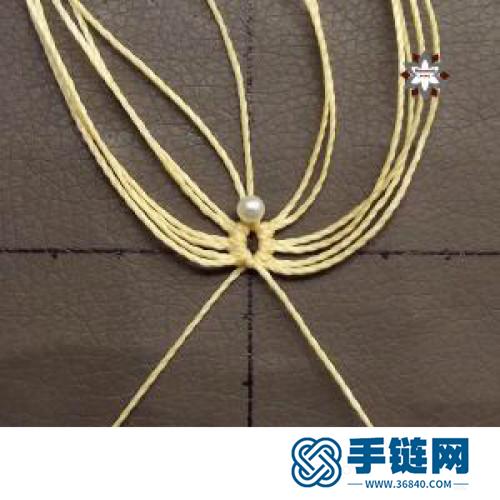 中國結蠟線瑪瑙珠花朵耳環