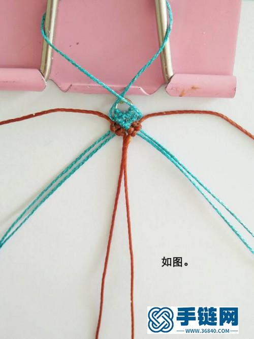中國結雙色驚鴻耳墜的制作教程
