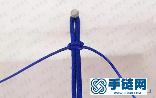 金線平結手鏈的編制步驟圖
