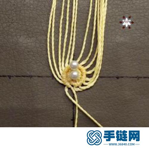 中國結蠟線瑪瑙珠花朵耳環